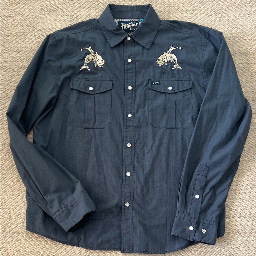 Men’s Howler collab with Yeti western inspired button down.